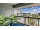 Relaxing balcony with comfortable seating, offering a scenic view of the ocean and beachfront at 6001 N Ocean Blvd. # 342, North Myrtle Beach, SC 29582