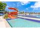 Exciting water slides and lazy river create an adventurous water park experience, perfect for thrill-seekers at 6001-8026 South Kings Hwy., Myrtle Beach, SC 29575