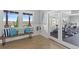 Bright fitness center with weight machines and view of the neighborhood pool and homes at 662 Wallace Dr., Little River, SC 29566
