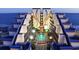 Stunning aerial view of resort featuring a pool, ocean views, and unique architecture at 6804 N Ocean Blvd. # 1049, Myrtle Beach, SC 29572