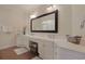 Large bathroom vanity featuring dual sinks, a large mirror, and ample counter space at 719 Shearwater Ct. # 301, Murrells Inlet, SC 29576