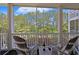 Relaxing screened porch with comfortable seating and serene wooded views at 719 Shearwater Ct. # 301, Murrells Inlet, SC 29576
