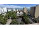 An aerial view of a coastal condo complex and nearby resorts with an ocean view in Myrtle Beach, South Carolina at 7509 N Ocean Blvd. # 1205, Myrtle Beach, SC 29572