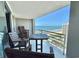 Relaxing balcony with comfortable seating and a stunning ocean view at 9840 Queensway Blvd. # 1505, Myrtle Beach, SC 29572