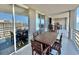 Enjoy the ocean breeze and views with this balcony dining area at 9840 Queensway Blvd. # 1505, Myrtle Beach, SC 29572