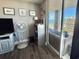 View from the living room balcony showing the ocean and seating area at 9840 Queensway Blvd. # 1505, Myrtle Beach, SC 29572