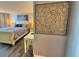 Charming bedroom with a decorative wall hanging at 9840 Queensway Blvd. # 1505, Myrtle Beach, SC 29572