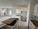 Unfinished kitchen area with island and partially installed cabinets, awaiting personalization at 1033 Jase Dr., Longs, SC 29568