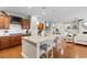 Open concept kitchen featuring a large island with granite countertops and pendant lighting, perfect for entertaining at 1035 Brentford Pl., Myrtle Beach, SC 29579