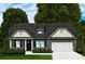 Charming one-story home with a dark gray roof, light stone accents, and a well-manicured lawn at 1037 Jase Dr., Longs, SC 29568