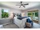 Cozy main bedroom with a comfortable bed, soft colors and plenty of light at 134 Mohican Dr., Georgetown, SC 29440