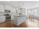 Spacious kitchen with granite countertops, stainless steel appliances, and a large center island at 18 Coastal Breeze Trail, Pawleys Island, SC 29585