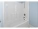 Clean white shower with shower head and grab bar, perfect for relaxation at 18 Coastal Breeze Trail, Pawleys Island, SC 29585