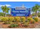 Beautifully landscaped welcome sign for the Georgetown Historic Waterfront in South Carolina at 192 Six Mile Creek Dr., Georgetown, SC 29440