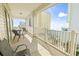 Spacious balcony with seating, perfect for enjoying the ocean views and coastal breezes at 200 53Rd Ave. N # 511, North Myrtle Beach, SC 29582