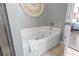 Relaxing bathroom with a corner tub and elegant decorative accents at 200 53Rd Ave. N # 511, North Myrtle Beach, SC 29582