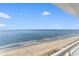 Panoramic ocean view from the balcony with a pier and sandy beach in the distance at 2000 Ocean Blvd. N # Ph12, Myrtle Beach, SC 29577