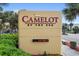 Camelot by the Sea sign surrounded by palm trees at 2000 Ocean Blvd. N # Ph12, Myrtle Beach, SC 29577