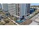 Aerial view of pools at Compass Cove resort with ocean views at 2311 S Ocean Blvd. # 430, Myrtle Beach, SC 29577
