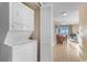 Convenient in-unit laundry with stackable washer and dryer near the living area at 2501 S Ocean Blvd. # 831, Myrtle Beach, SC 29577