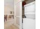 Convenient laundry area with stackable washer and dryer, offering space-saving efficiency at 334 Kiskadee Loop # 18-L, Conway, SC 29526