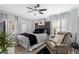 Comfortable bedroom with plush bedding, stylish decor, and lots of natural light at 337 59Th Ave. N, North Myrtle Beach, SC 29582