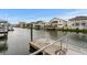 Dock on calm waterway with railing and views of other waterfront homes and structures at 337 59Th Ave. N, North Myrtle Beach, SC 29582