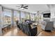 Spacious living room offering hardwood floors, many windows, and comfortable seating at 337 59Th Ave. N, North Myrtle Beach, SC 29582