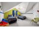 Attic bedroom with two beds, vaulted ceilings and playful decor at 4355 Willoughby Ln. # 401, Myrtle Beach, SC 29577