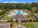 Aerial view of the community pool and amenity center at 480 Dandelion Ln., Myrtle Beach, SC 29579