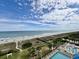Breathtaking beach view with pristine sands, clear blue waters, and a vibrant coastal landscape at 5200 N Ocean Blvd. # 640, Myrtle Beach, SC 29577