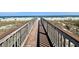 Wooden boardwalk leads to the beach, offering a scenic and accessible pathway at 5200 N Ocean Blvd. # 640, Myrtle Beach, SC 29577