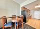 Cozy dining area with a table set for four next to a kitchenette at 5200 N Ocean Blvd. # 640, Myrtle Beach, SC 29577