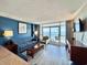 Comfortable living room with ocean views and stylish furnishings at 5300 N Ocean Blvd. # 1102, Myrtle Beach, SC 29577