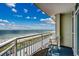 Relax on this balcony with seating and ocean views at 5300 Ocean Blvd. N # 903, Myrtle Beach, SC 29577