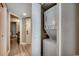 Convenient in-unit laundry with stacked washer and dryer, optimizing space and adding ease to daily living at 5300 Ocean Blvd. N # 903, Myrtle Beach, SC 29577