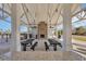 Community covered outdoor pavilion with a fireplace and picnic tables at 5545 Whitebark Dr., Myrtle Beach, SC 29577