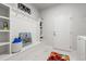 Stylish mudroom features built in storage, coat hooks and bright natural light at 57 Eagle Claw Dr., Carolina Shores, NC 28467