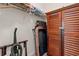 This storage area has some workout equipment and a wooden cabinet at 601 Hillside Dr. # 4424, North Myrtle Beach, SC 29582