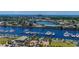 A stunning aerial view of the waterway, marina, and coastal attractions at 6015 Catalina Dr. # 332, North Myrtle Beach, SC 29582