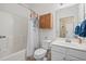 Bathroom with shower-tub, sink, and modern fixtures at 6015 Catalina Dr. # 332, North Myrtle Beach, SC 29582