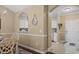 Charming dining area with view of the kitchen, quartz countertop, and hardwood floors at 6015 Catalina Dr. # 332, North Myrtle Beach, SC 29582