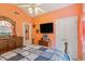 Comfortable bedroom showcases a mounted television, matching dressers, and closet space at 605 Cavandish Dr., Myrtle Beach, SC 29588
