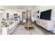 Inviting living room features stylish furniture, modern decor, and seamless connection to the adjacent kitchen at 748 Choctaw Dr., Conway, SC 29526