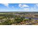 Aerial view of a residential community near a golf course, an airport, and the coast at 854 Falkirk St., Myrtle Beach, SC 29579