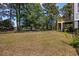 Large backyard with mature trees and fence at 854 Falkirk St., Myrtle Beach, SC 29579