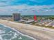 Aerial neighborhood shot of complex with sandy beach and ocean in the background at 9661 Shore Dr. # B-3, Myrtle Beach, SC 29572