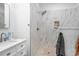 Elegant bathroom with walk-in shower, modern sink, and stylish tile details at 1279 Fiddlehead Way, Myrtle Beach, SC 29579