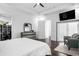 Comfortable bedroom featuring a walk-in closet, modern design and a cozy atmosphere at 1279 Fiddlehead Way, Myrtle Beach, SC 29579