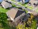 Aerial view of a well-maintained home with a large backyard in a friendly neighborhood at 1303 Bermuda Grass Dr., Myrtle Beach, SC 29579